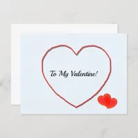 Postcard - To My Valentine Heart Shape