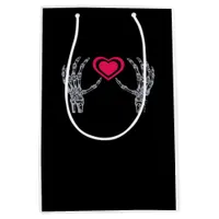 Skeleton Hands Heart Cute Medium Gift Bag
