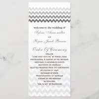 Mod chevron gray  Ombre Wedding program