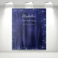 Birthday party blue glitter dust photo backdrop