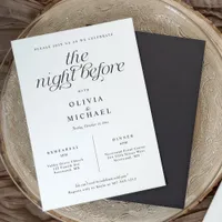 Wedding Rehearsal Dinner Elegant Simple Invitation