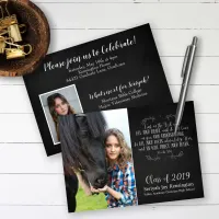 Christian Bible Verse Rustic Graduation Photo Invitation