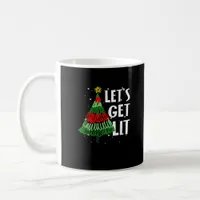 Let's Get Lit Funny Christmas Drinking Men Women Coffee Mug