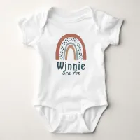 Cute Modern Boho Neutral Rainbow  Baby Bodysuit