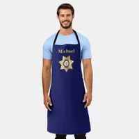 Deputy Sheriff Gold Star Badge Personalised Apron
