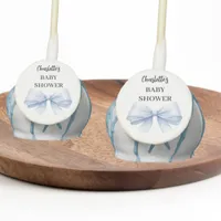 Bow blue boy Baby Shower Cake Pops