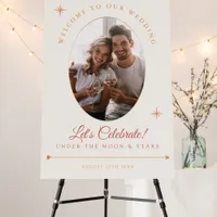 Moon & Stars Wedding Welcome Foam Board Sign