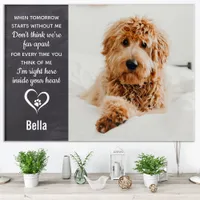 Dog Remembrance Custom Photo Pet Memorial Acrylic Print