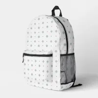 Christmas snowflakes and dots pattern printed backpack