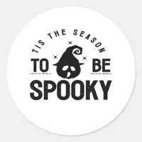 Tis The Season To Be Spooky Halloween Day Classic Round Sticker