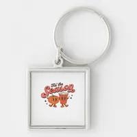 Tis The Season Retro Halloween Fall Party Vintage  Keychain