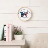 4th of July Butterfly  Clock