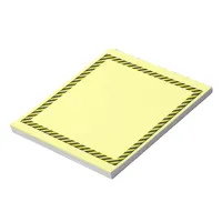 Thin Black and Yellow Diagonal Stripes Notepad