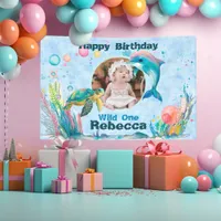 Wild One Undersea 1st birthday Photo Banner