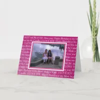 Personalized Photo Happy Birthday to my Mom Card