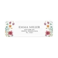 Floral Return Address Label