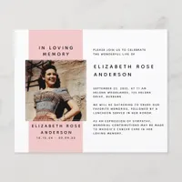 BUDGET Floral Celebration of Life Invitation