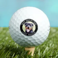 Custom DOG Photo Best DAD By Par Titleist Golf Balls