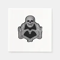 Skeleton Heart Hands  Classic Napkins