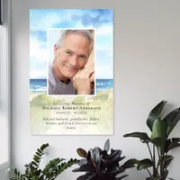 2ftx3ft Beach Photo Tribute Funeral Memorial Poster