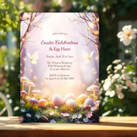 Whimsical Forest Easter Celebration & Egg Hunt Invitation