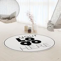 Custom Business Logo 5ft Round Area Rug