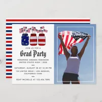 American Mason Jars Graduation Photo Invitation