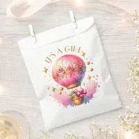 It's a Girl | Pink Hot Air Balloon Baby Shower Favor Bag