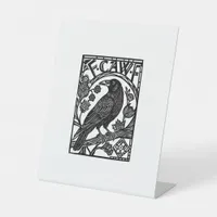 Retro F Caw F Crow Funny Saying Meme Design Pedestal Sign