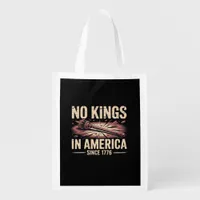 No Kings In America Since 1776 King Free Classic V Grocery Bag