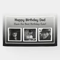 Happy Birthday Banner with Photo Age Progression