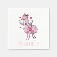 Valentine Cupid Llama Napkins