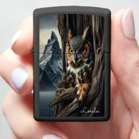 Great Horned Owl Silent Predator The Watch Zippo Lighter