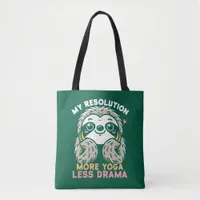 Sloth Tote Bag - More Yoga Less Drama