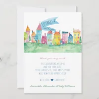 It Takes A Village Adoption Foster IVF Baby Shower Thank You Card