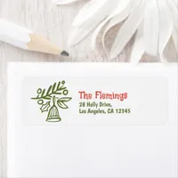 Doodles of Joy Whimsical Holiday Label