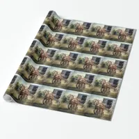 Horse and Buggy in Rural Iowa Wrapping Paper