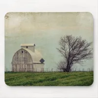 Kalona Iowa Fields and Barn With Tree Mouse Pad