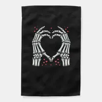 Skeleton Hand Heart Valentines Day Funny Couple Garden Flag