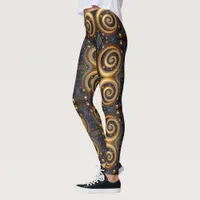 Aztec art,  vibrant, reflecting the culture leggings