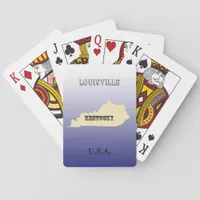 Playing Cards - Kentucky State Map with City