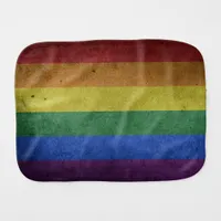 LGBT Rainbow Pride Flag Retro Style Baby Burp Cloth