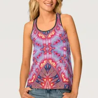 Earthy Batik Vest Women's Tank Top