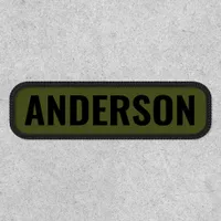 Olive Drab Green Name Tapes Patch