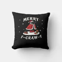 F-Craw-F Crow Christmas F-Caw-F Raven Christmas Cl Throw Pillow