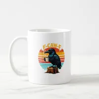 Gothic Raven Funny Halloween F-Caw-F Coffee Crow V Coffee Mug