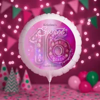 Radiant Fuchsia Sparkle Sweet 16 Celebration Balloon