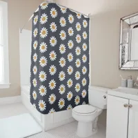 Charming Daisy Collection Versatile Floral Pattern Shower Curtain