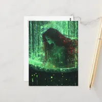 Fantasy Beautiful Woman with Red Hair in Tub  Postcard