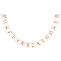 Sweet One Donut Happy Birthday Banner